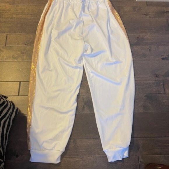 White and gold sequin jogging suit XXL - Picture 7 of 9